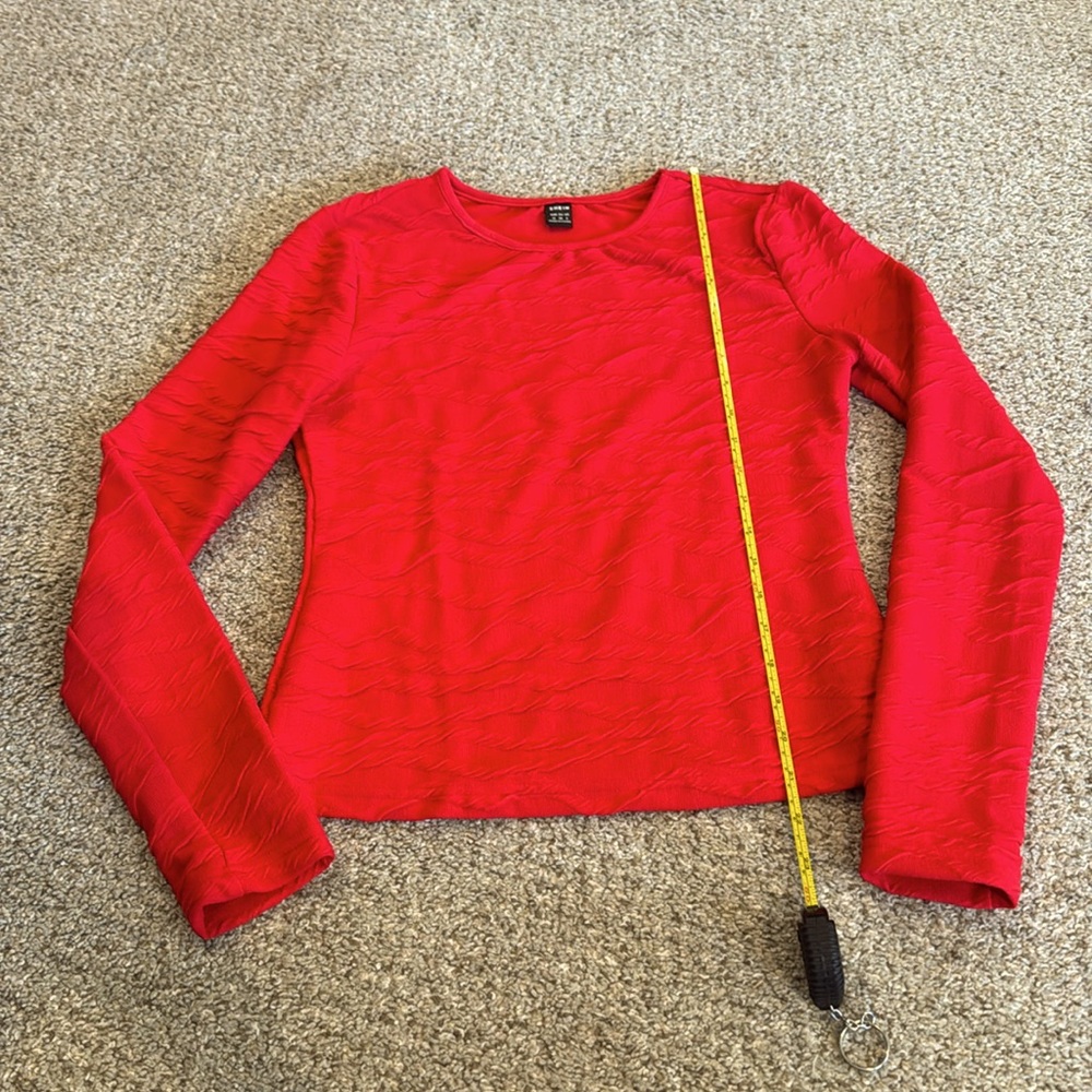 Red long sleeve top